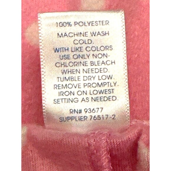 Adonna Sleepwear Pink Polka Dot Pajama Pants Size Medium Cozy Fleece Loungewear - Picture 4 of 6